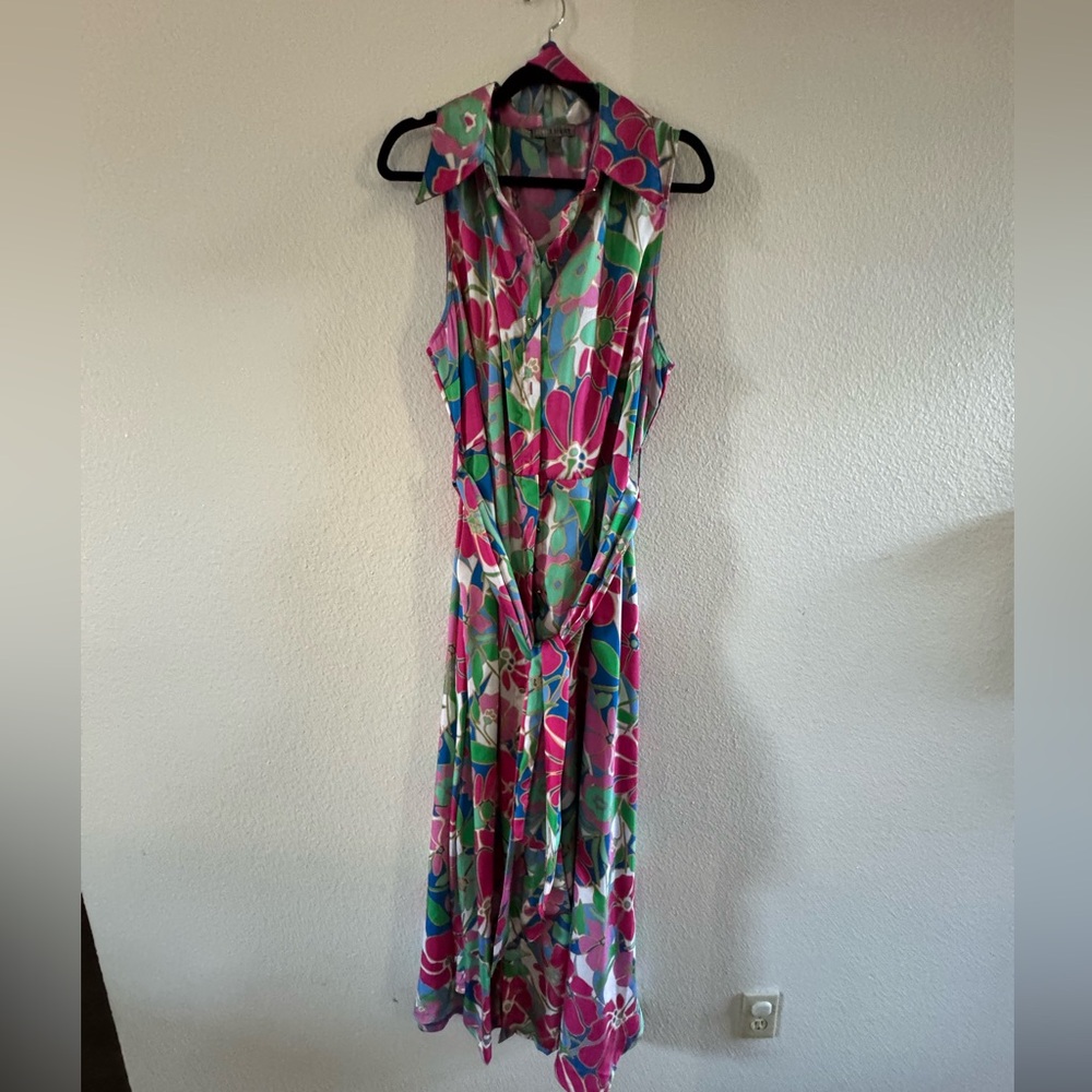 Love By Design Floral Maxi Dress - Pink and Green